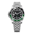Traveller 40 – Black Dial | Stainless Steel Jubilee Bracelet & Black-Green Ceramic Bezel